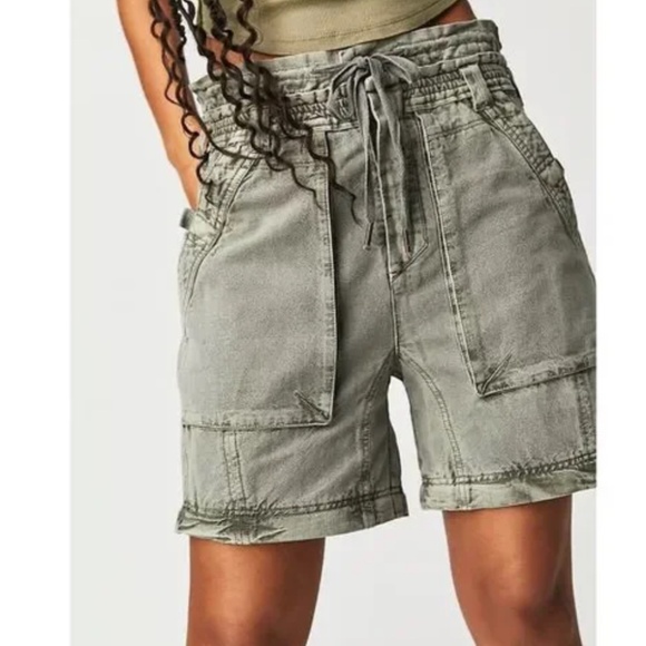 Free People Wind Drift Convertible Cargo Linen and Cotton Utility Pants - Picture 3 of 10